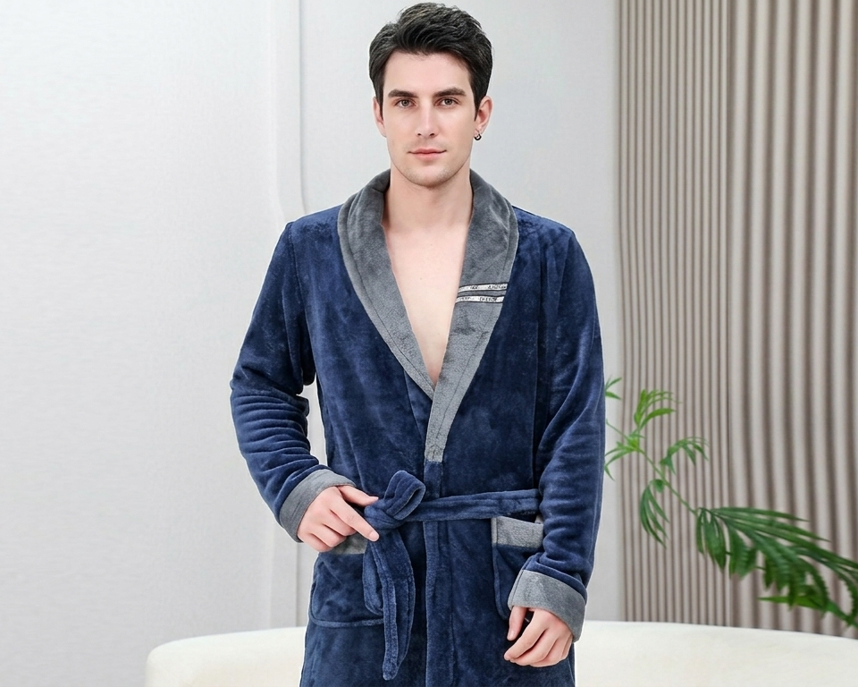 Heren Badjas Luxe met Capuchon