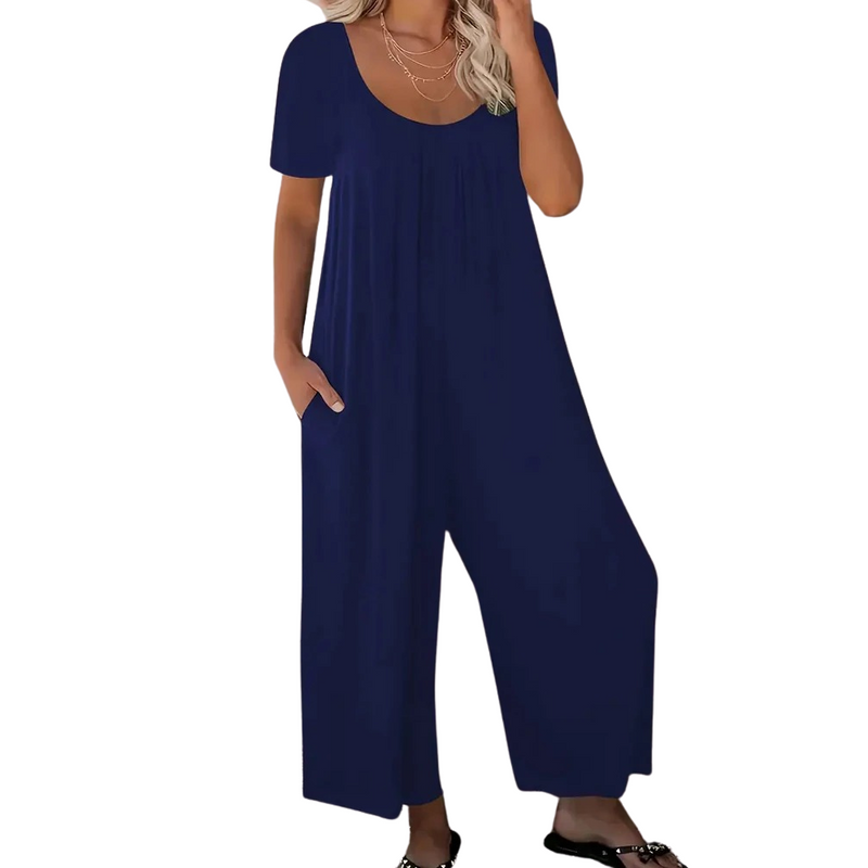 Zomer Chic Effen Kleur Jumpsuit