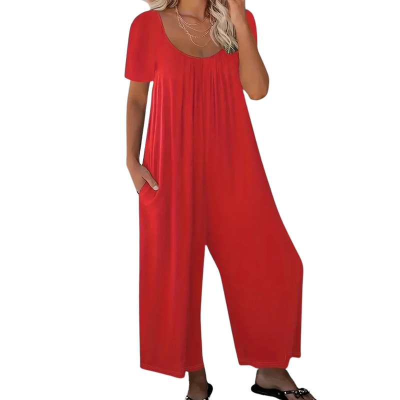 Zomer Chic Effen Kleur Jumpsuit