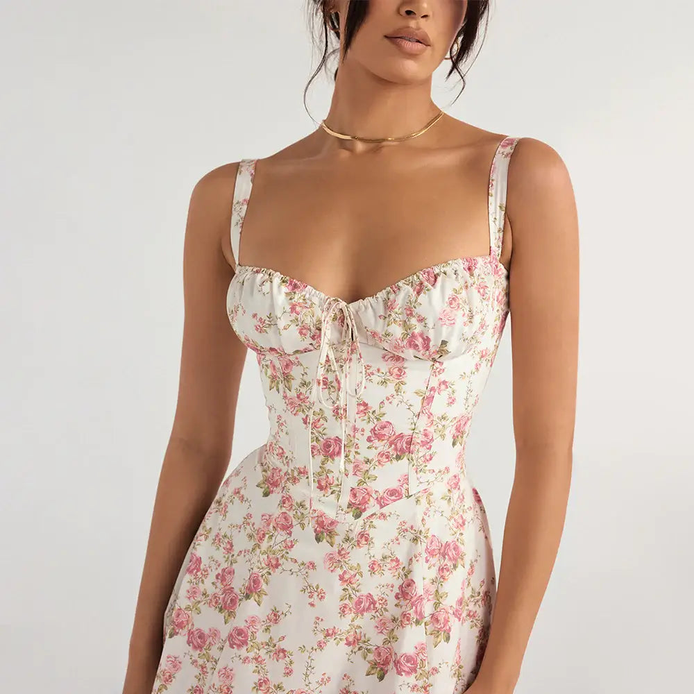 Bloemige Taille Shaper Jurk