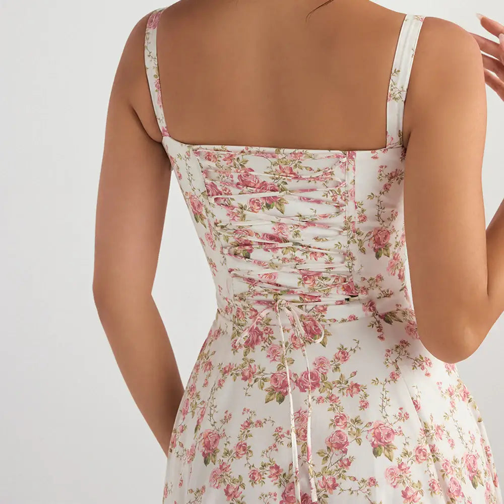Bloemige Taille Shaper Jurk