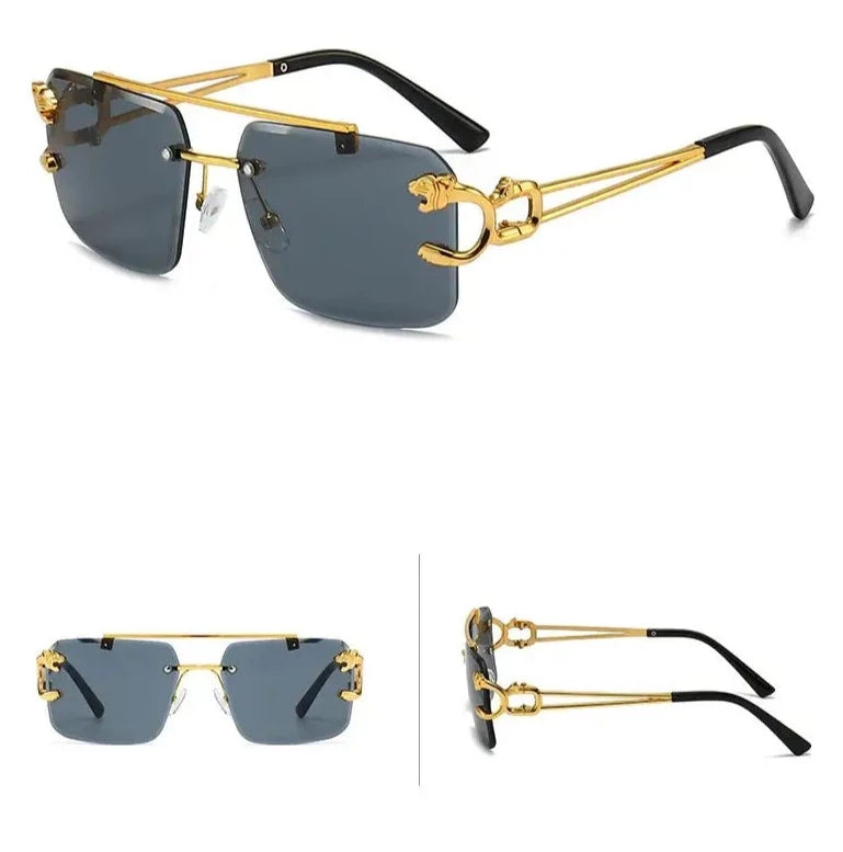 Luxe Vierkante Randloze Zonnebril
