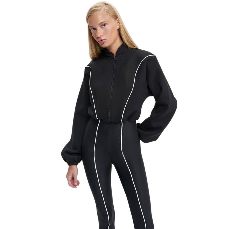 Damesjumpsuit met col en lange mouwen