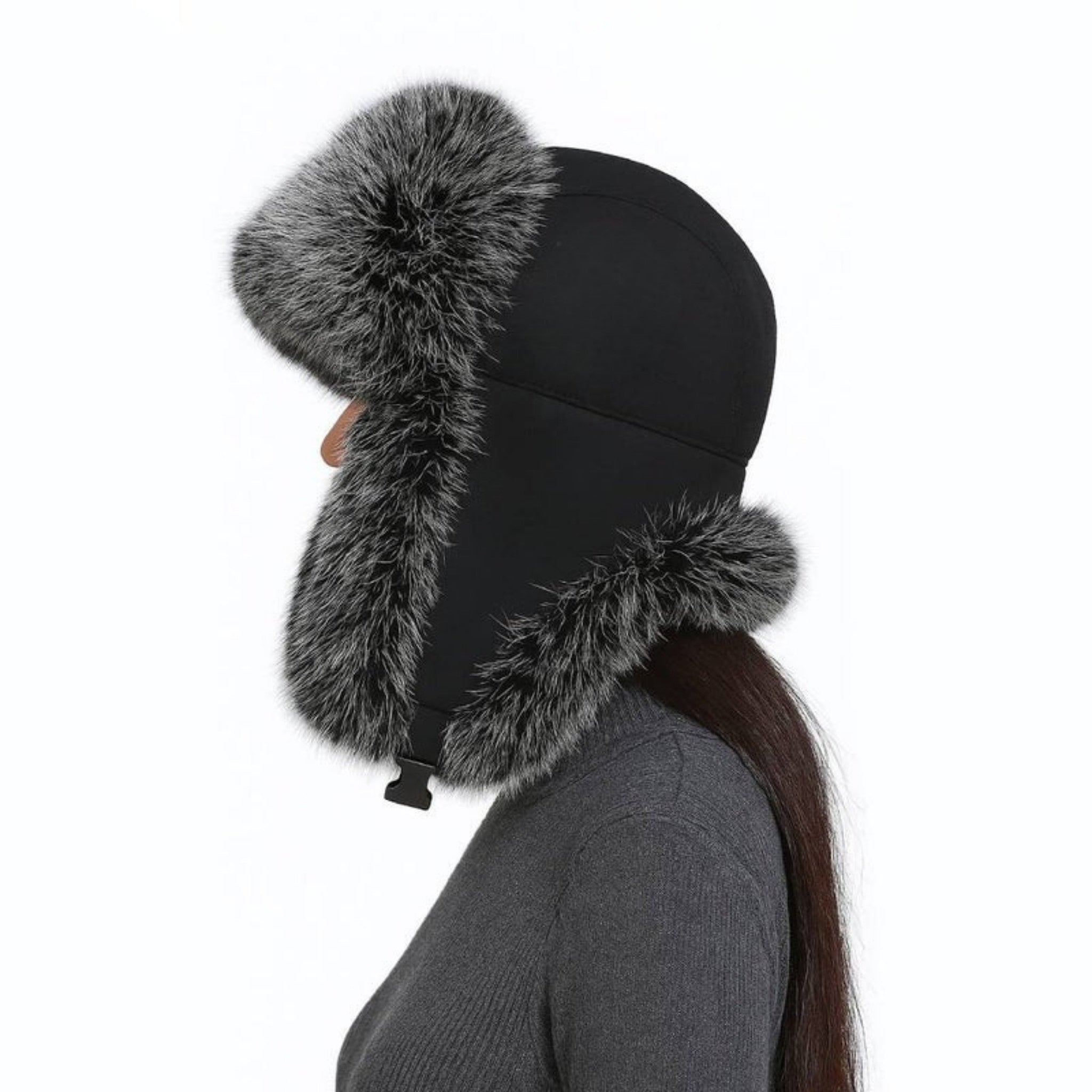 Unisex Wintermuts met Oorflappen en Trappertje Stijl