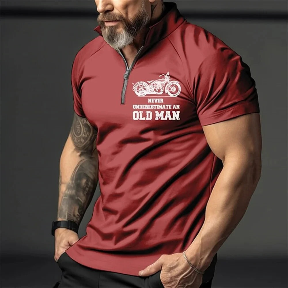 Heren Vintage 3D-print polo