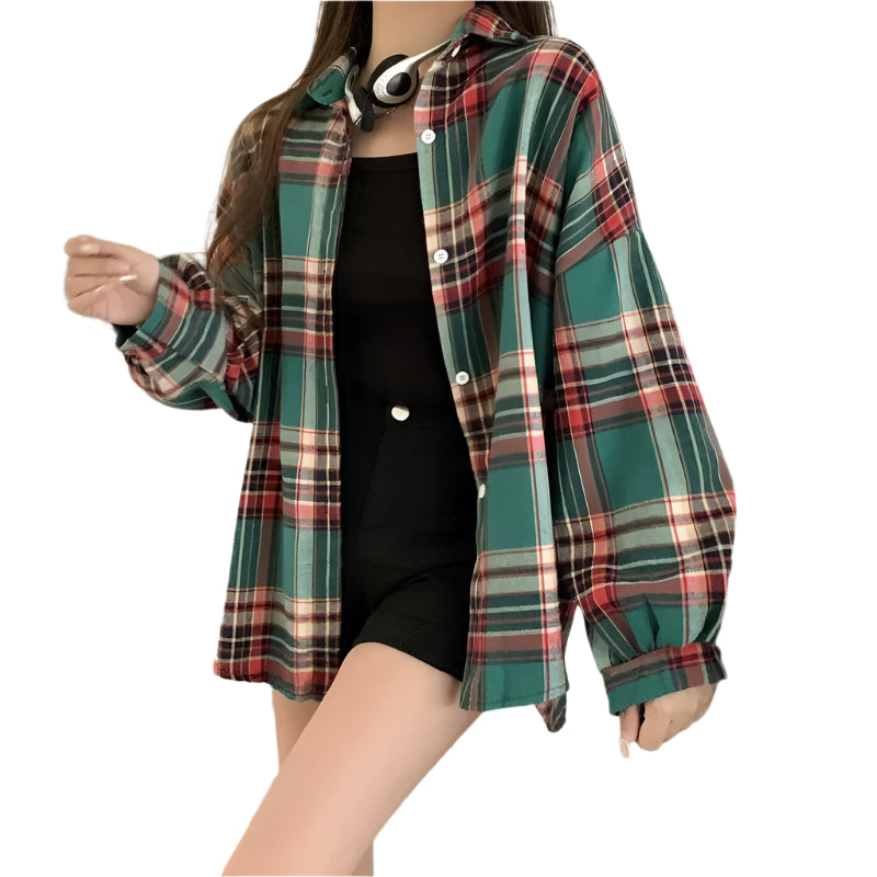 Oversized geruit overhemd voor dames