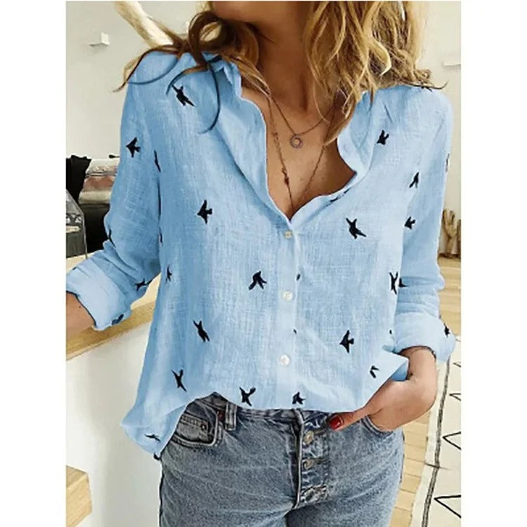 Dames Vintage Katoenen Linnen Casual T-shirts