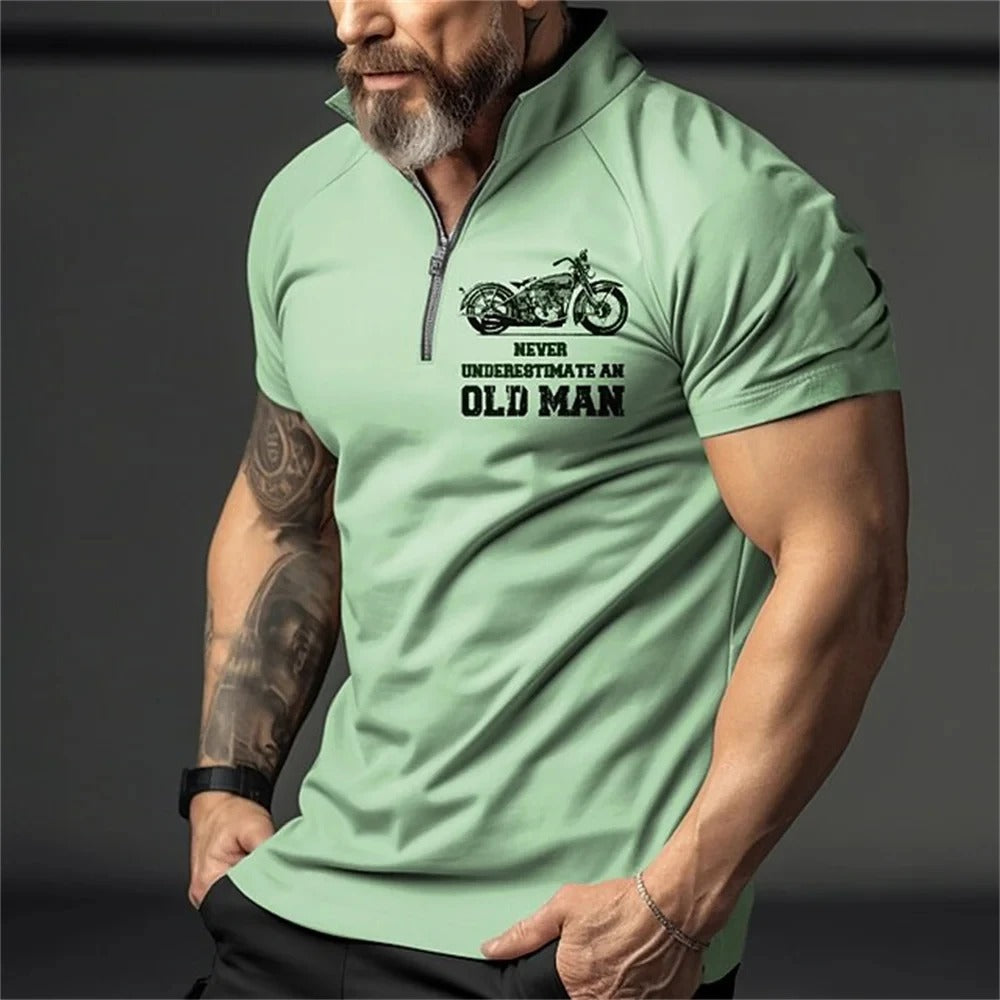Heren Vintage 3D-print polo