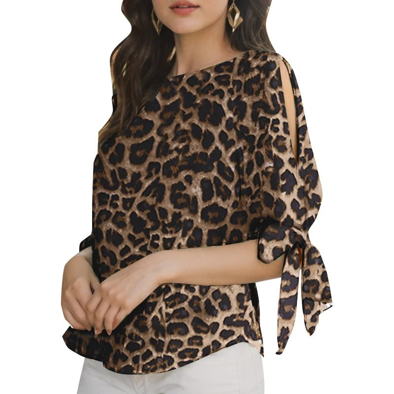 Damesblouse met luipaardprint