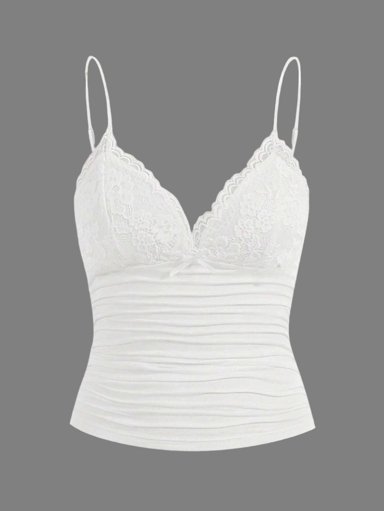 Contrasterende kanten crop top met strik aan de voorkant voor dames