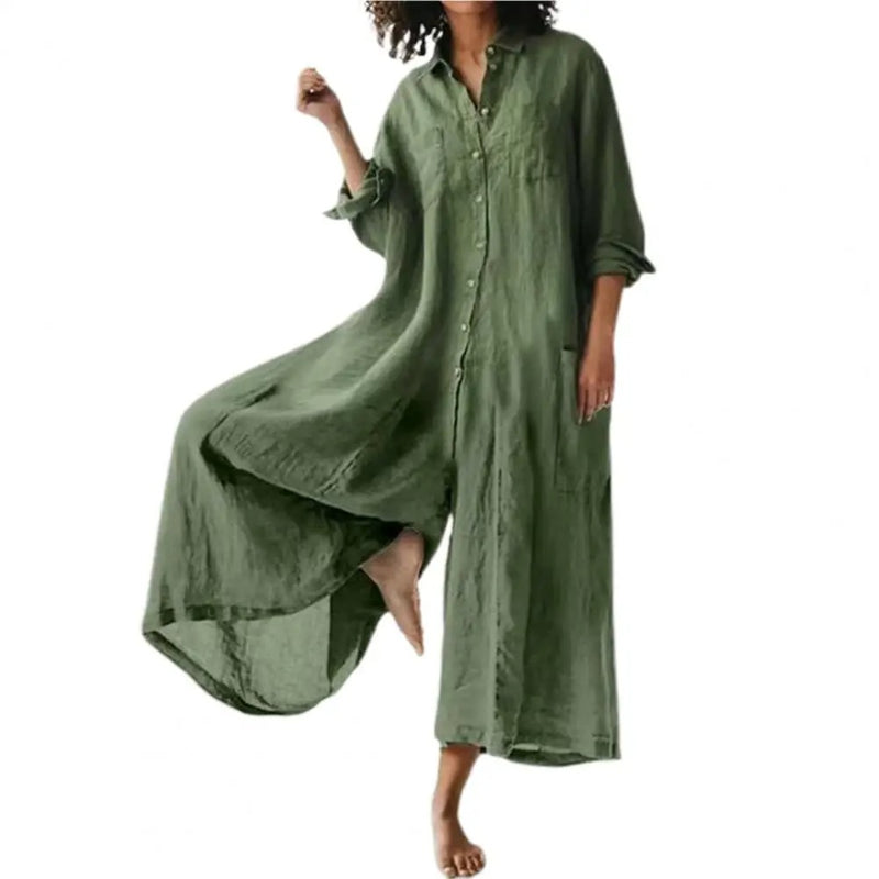 Dames Jumpsuit Oversized Katoen Linnen