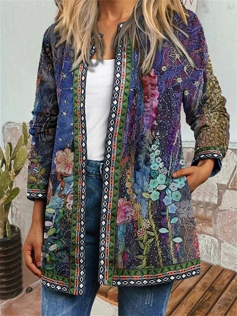 Damesvest met etnische print