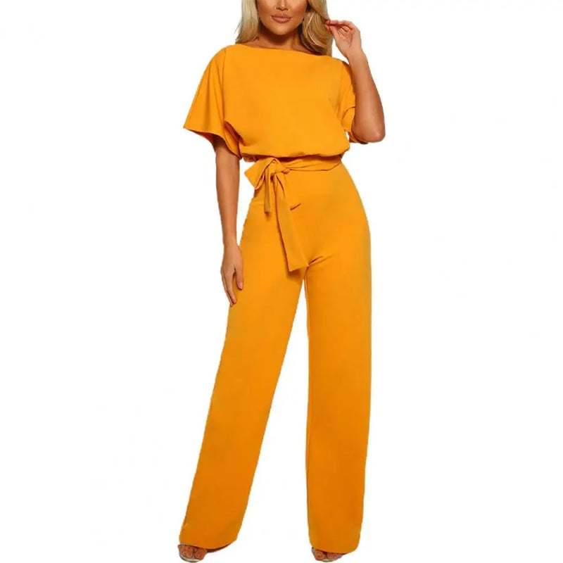 Slanke jumpsuit met strakke taille voor dames