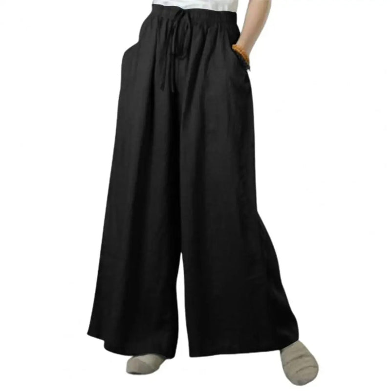 Casual Rechte Broek Met Wijde Pijpen Dames