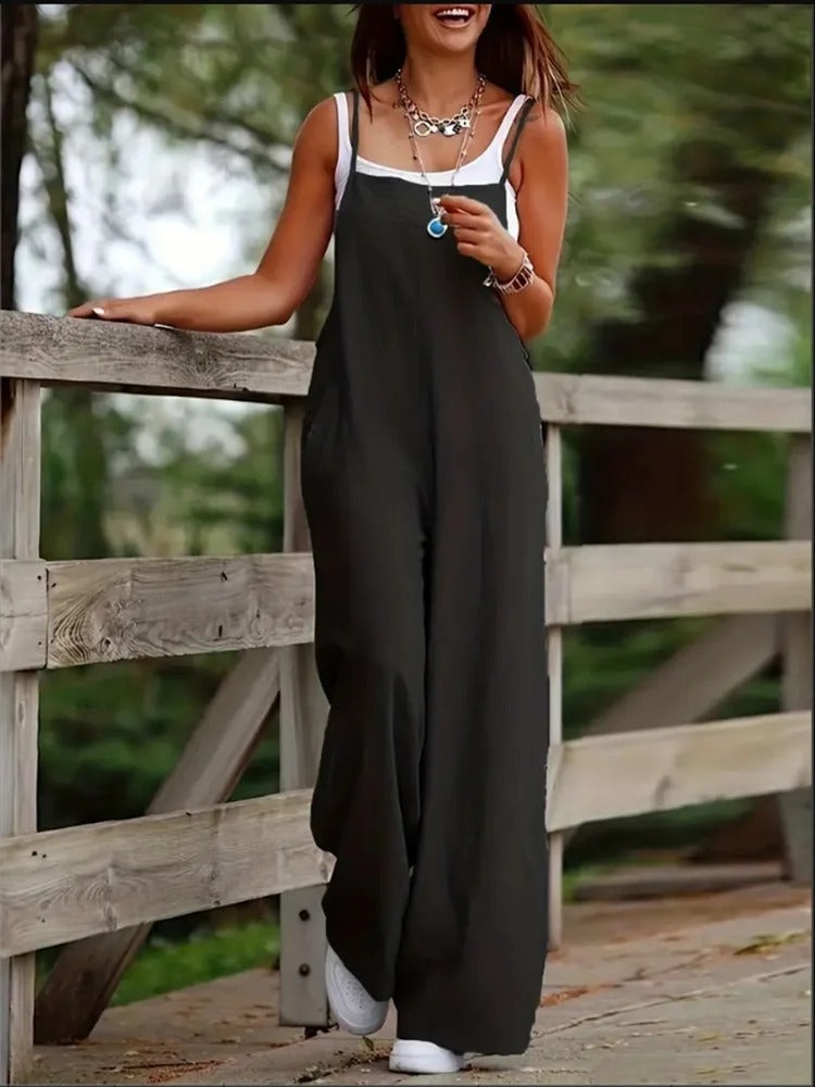 Casual mouwloze jumpsuit voor dames