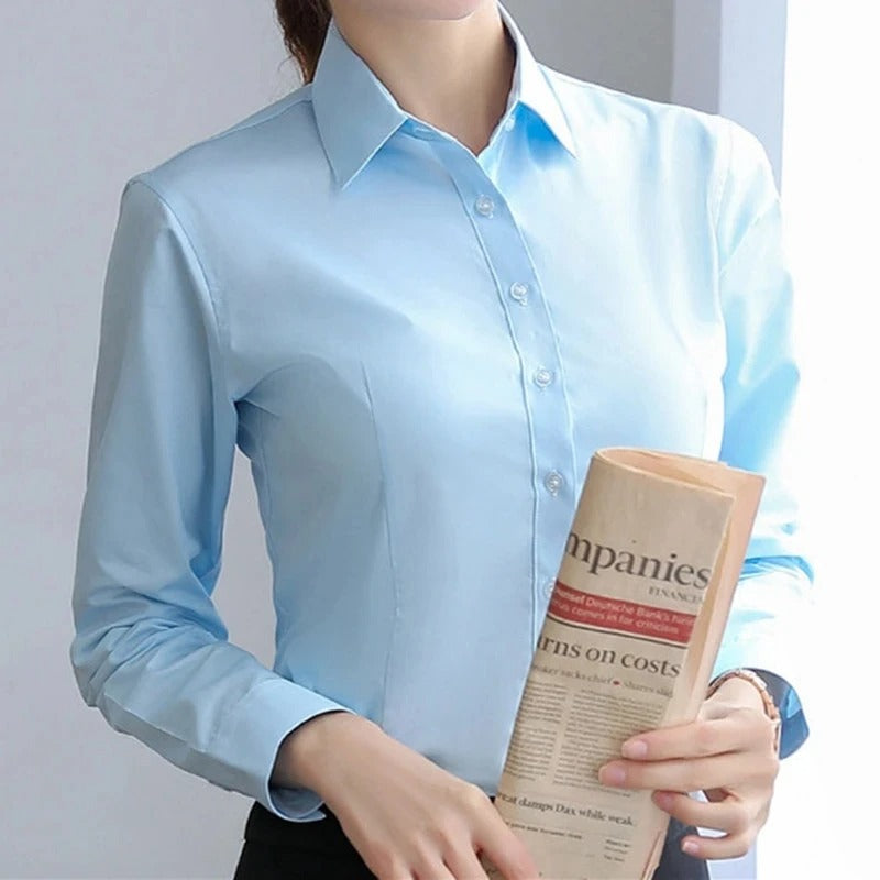 Office-blouse met lange mouwen voor dames