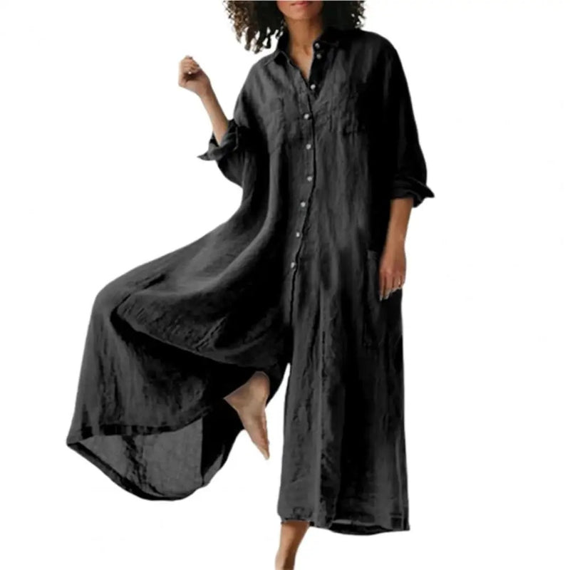 Dames Jumpsuit Oversized Katoen Linnen