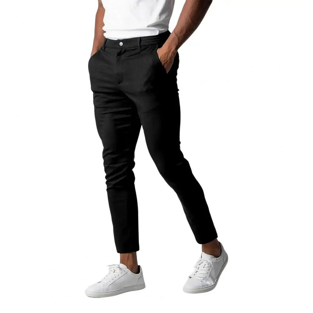 Slim fit zakelijke broek voor heren