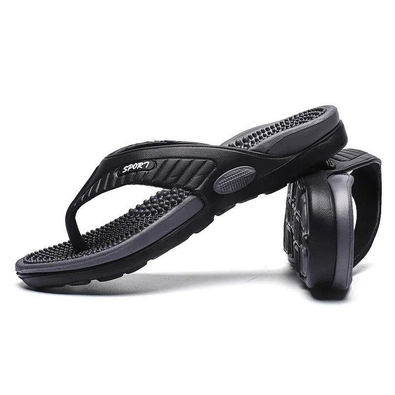 Ademende massageslippers voor heren
