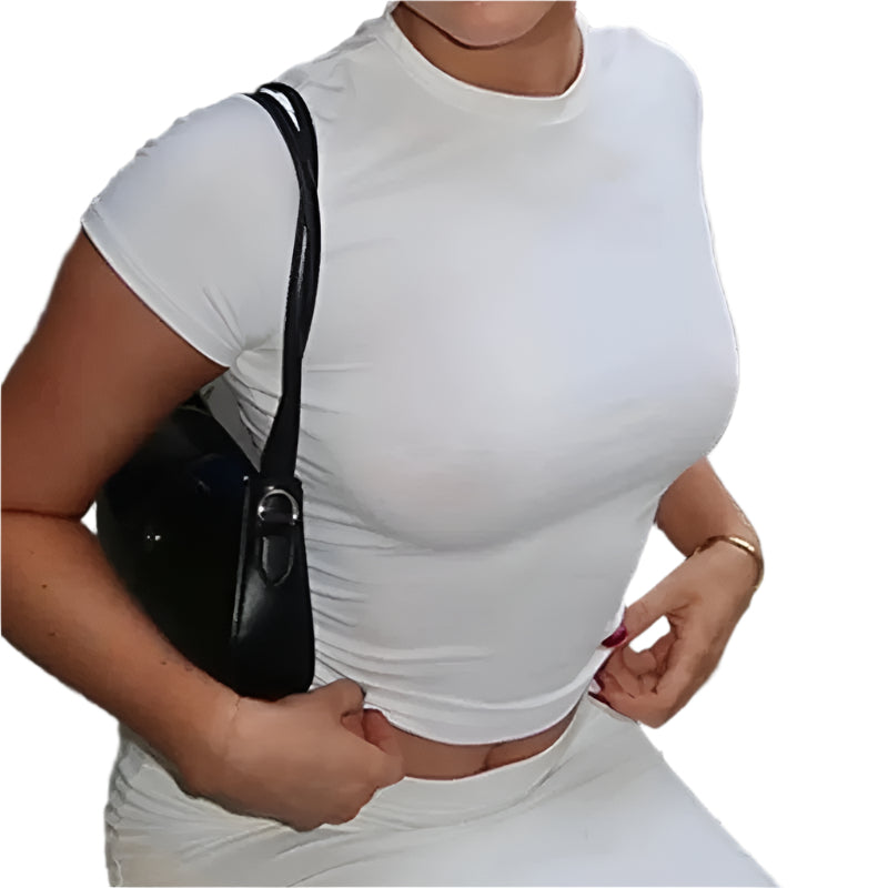 Vrouwen Crewneck Skinny T-shirt
