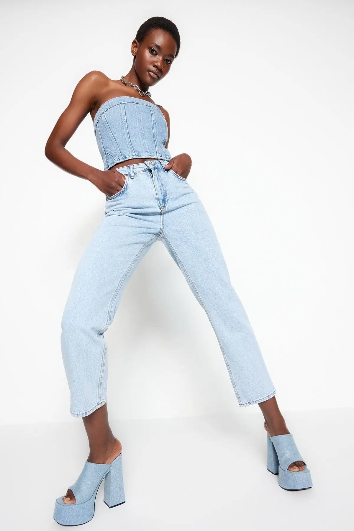 Rechte denimbroek voor dames
