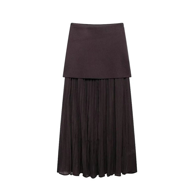 Dames Midirok met geplooide zijrits