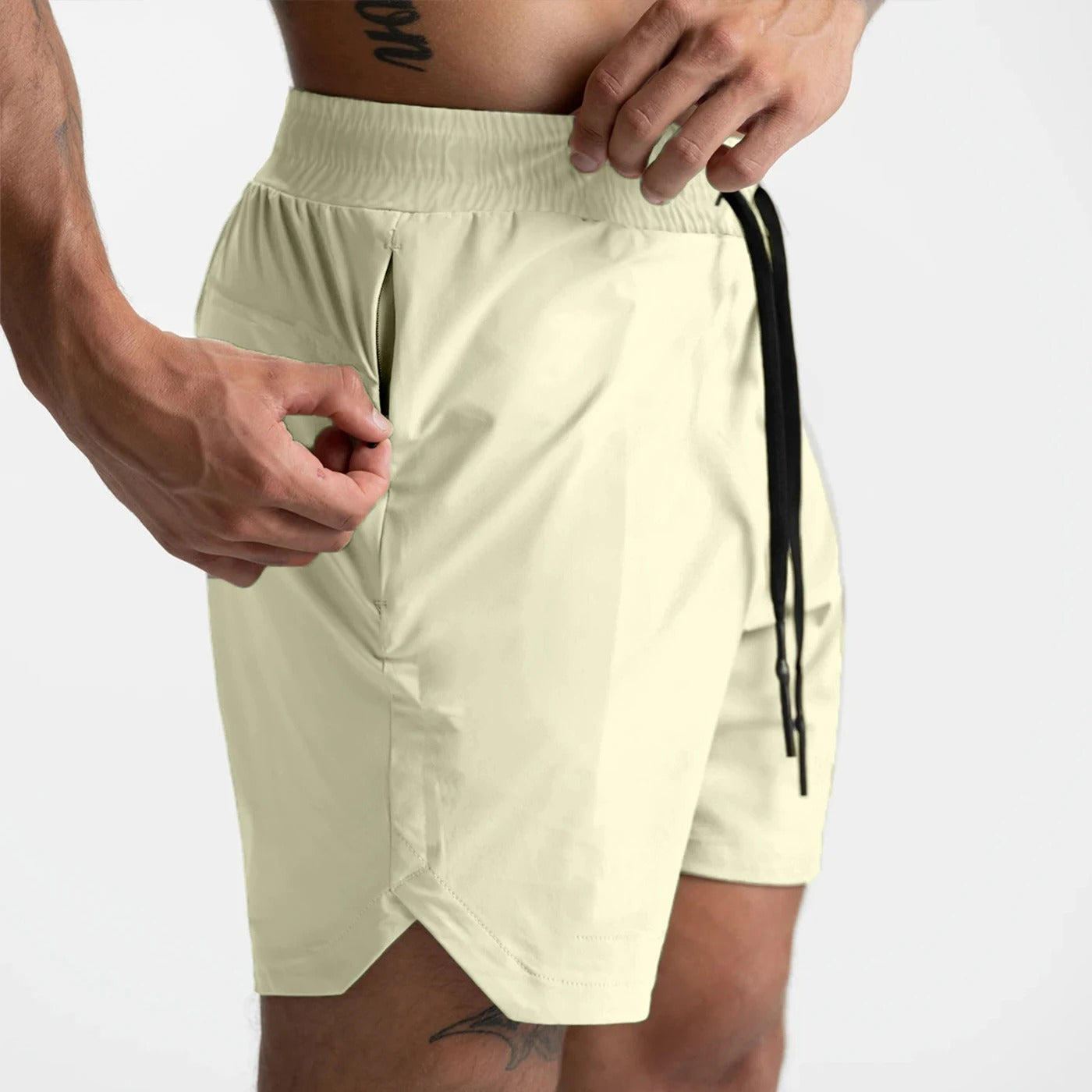 Snel drogende geweven sportshorts voor heren