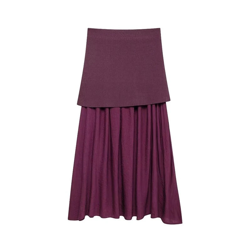 Dames Midirok met geplooide zijrits