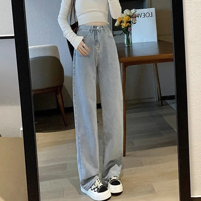 Vintage wijde jeans voor dames