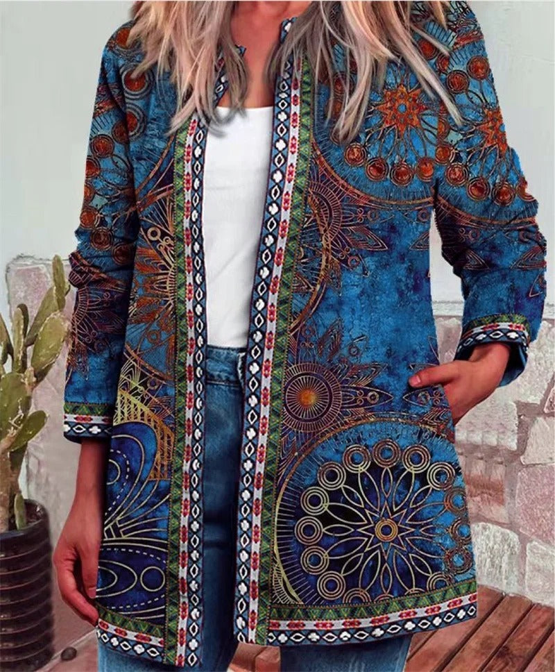 Damesvest met etnische print