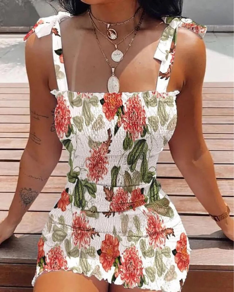 Off-shoulder mini strandjurk voor dames
