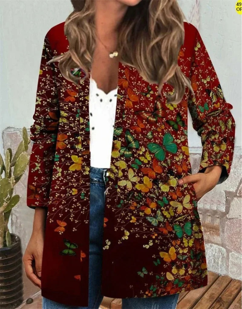 Damesvest met etnische print
