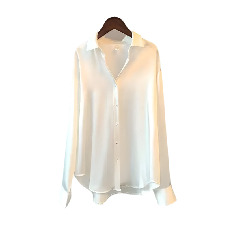 Dames Knoop Zijden Blouse