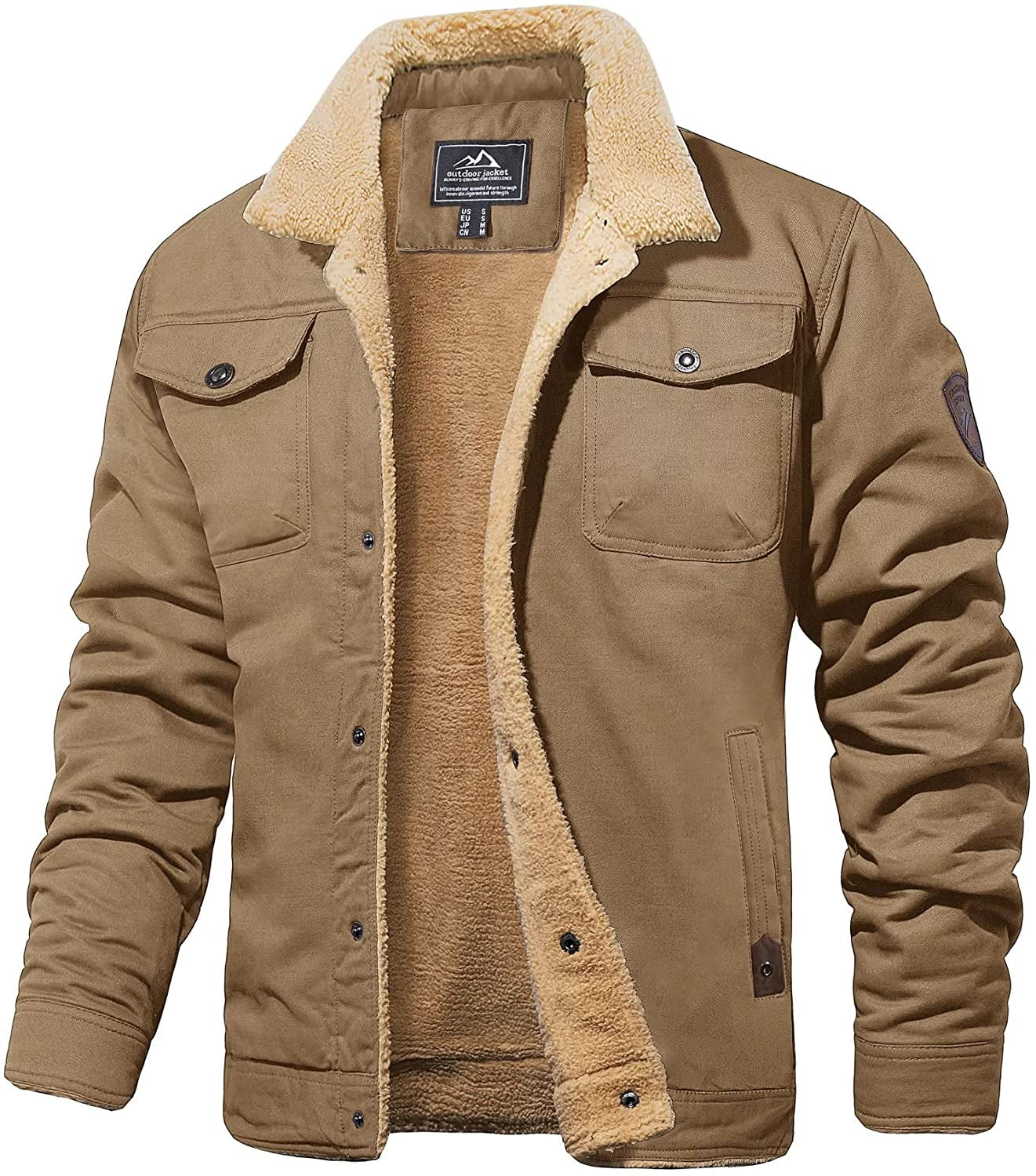 Variant image for Heren Winterjas Legergroen Waterafstotend Sherpa Voering Lange Pasvorm-8