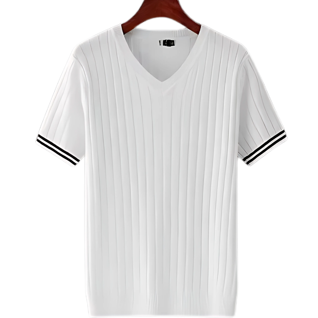 Slim Fit V-hals T-shirt voor heren