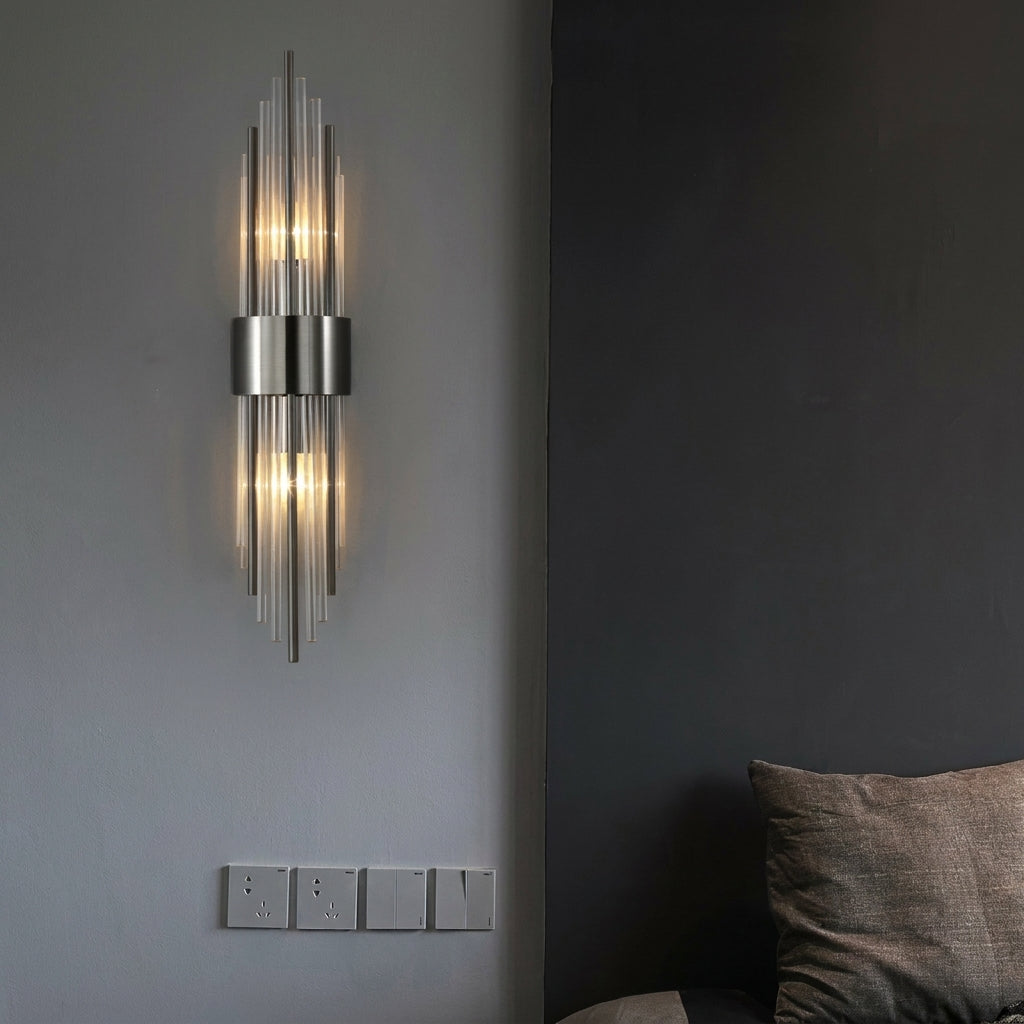 Wandlamp met Kristallen Accenten en Gouden Details