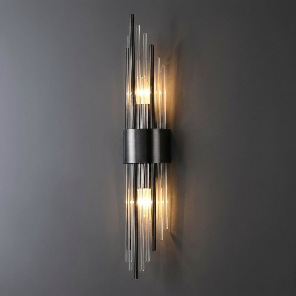 Wandlamp met Kristallen Accenten en Gouden Details