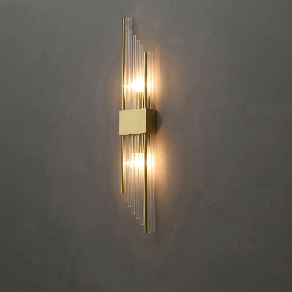 Wandlamp met Kristallen Accenten en Gouden Details