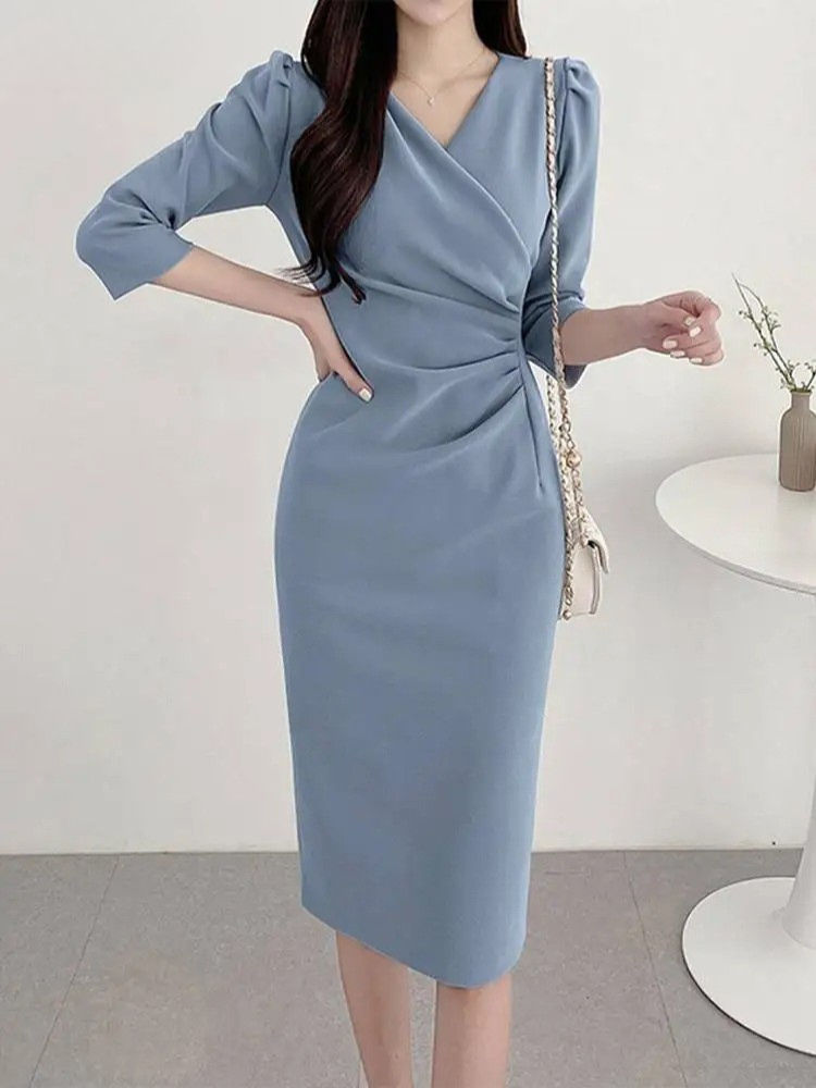 V-hals bodycon zomerjurk voor dames
