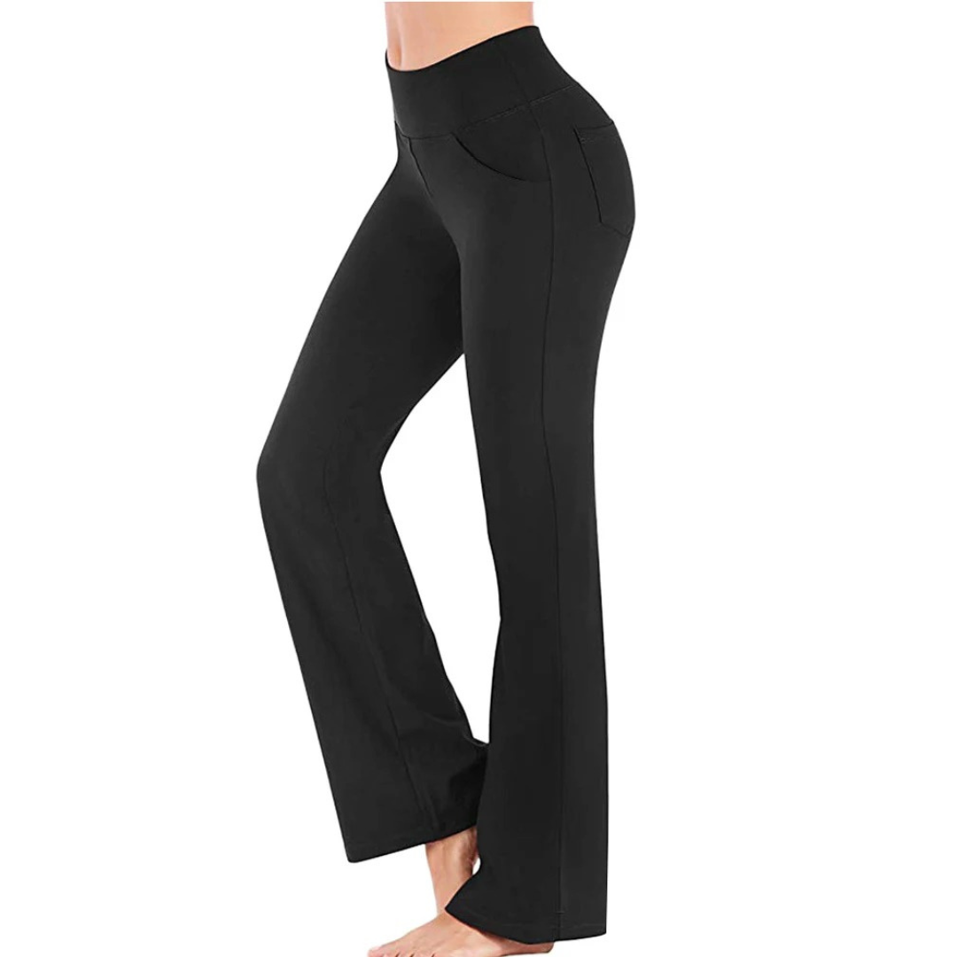 Hoge taille broek met wijde pijpen voor dames