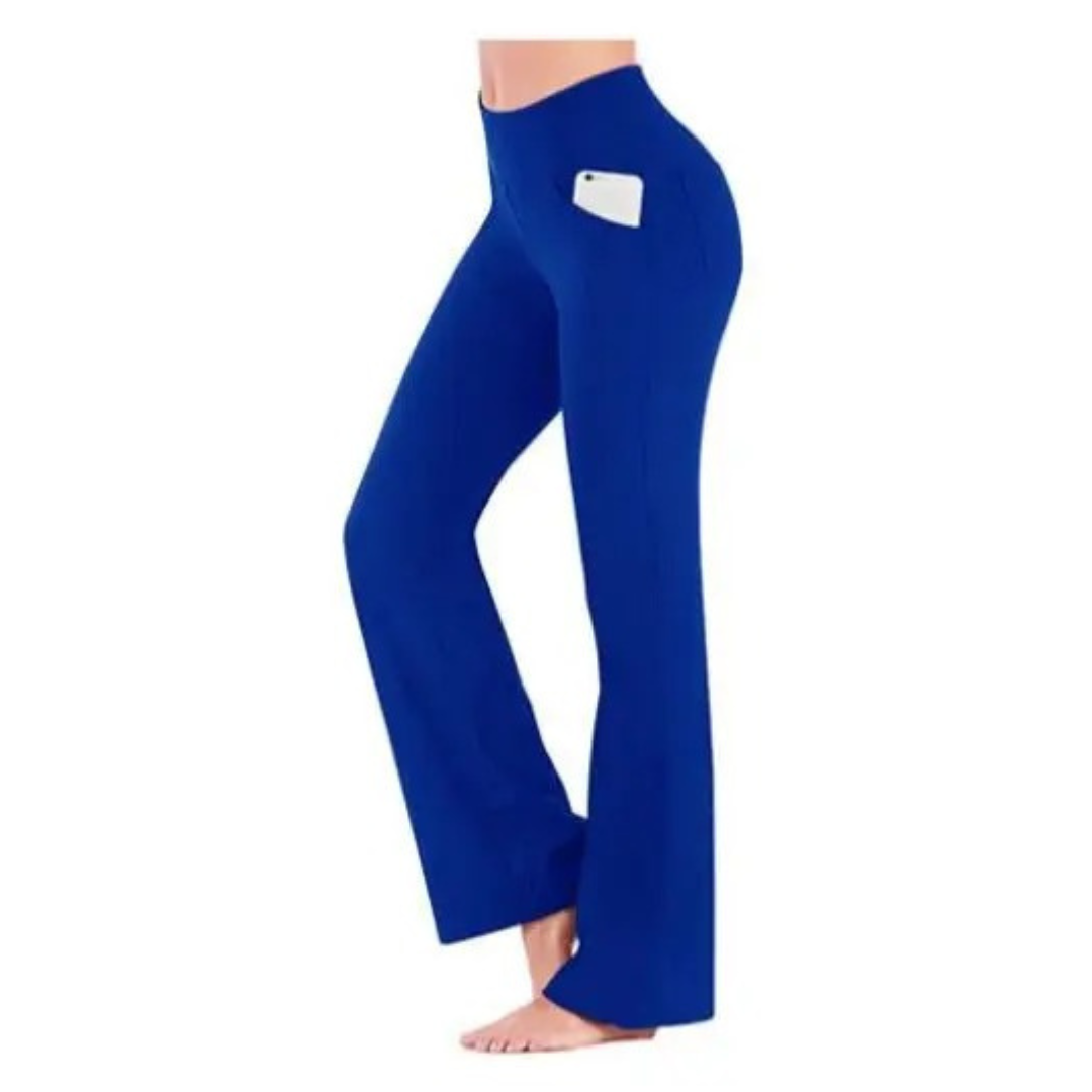 Hoge taille broek met wijde pijpen voor dames