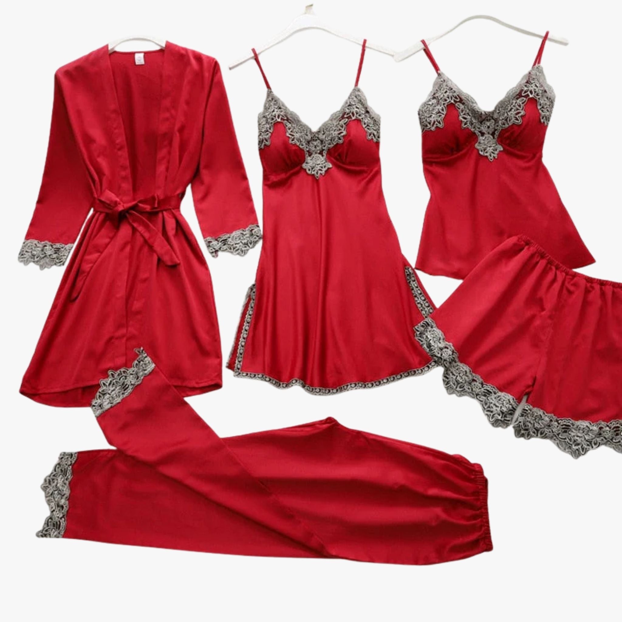 Zachte Zijde-look Stijl Pyjamaset