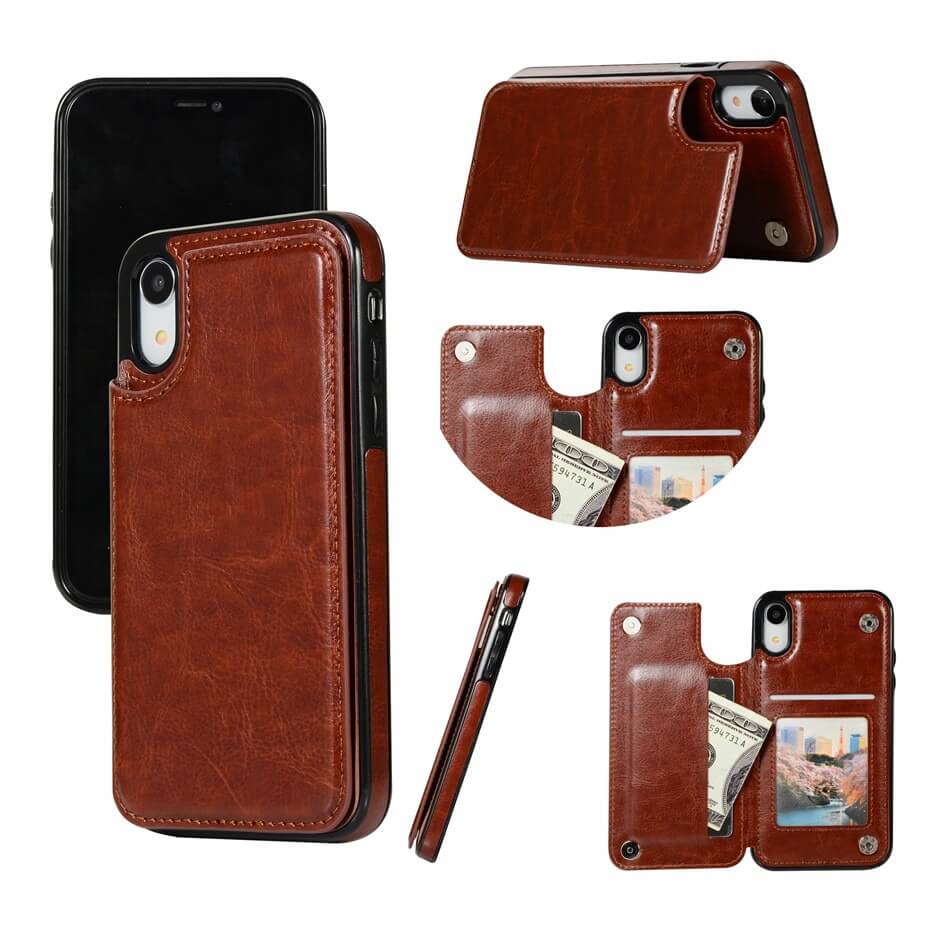 iPhone Leren Portemonnee Hoesje