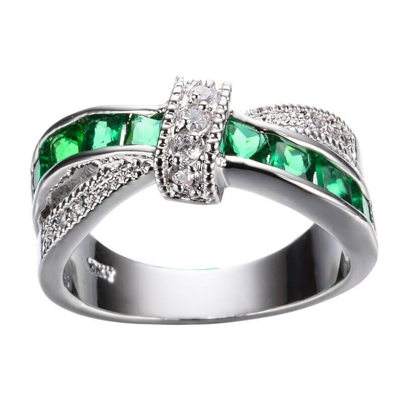 Criss Cross Kristal Ring