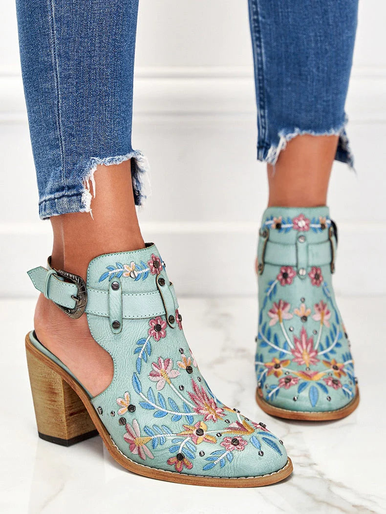 Laars sandalen met grote hak