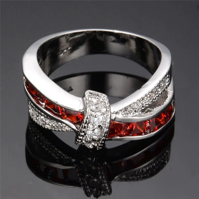 Criss Cross Kristal Ring