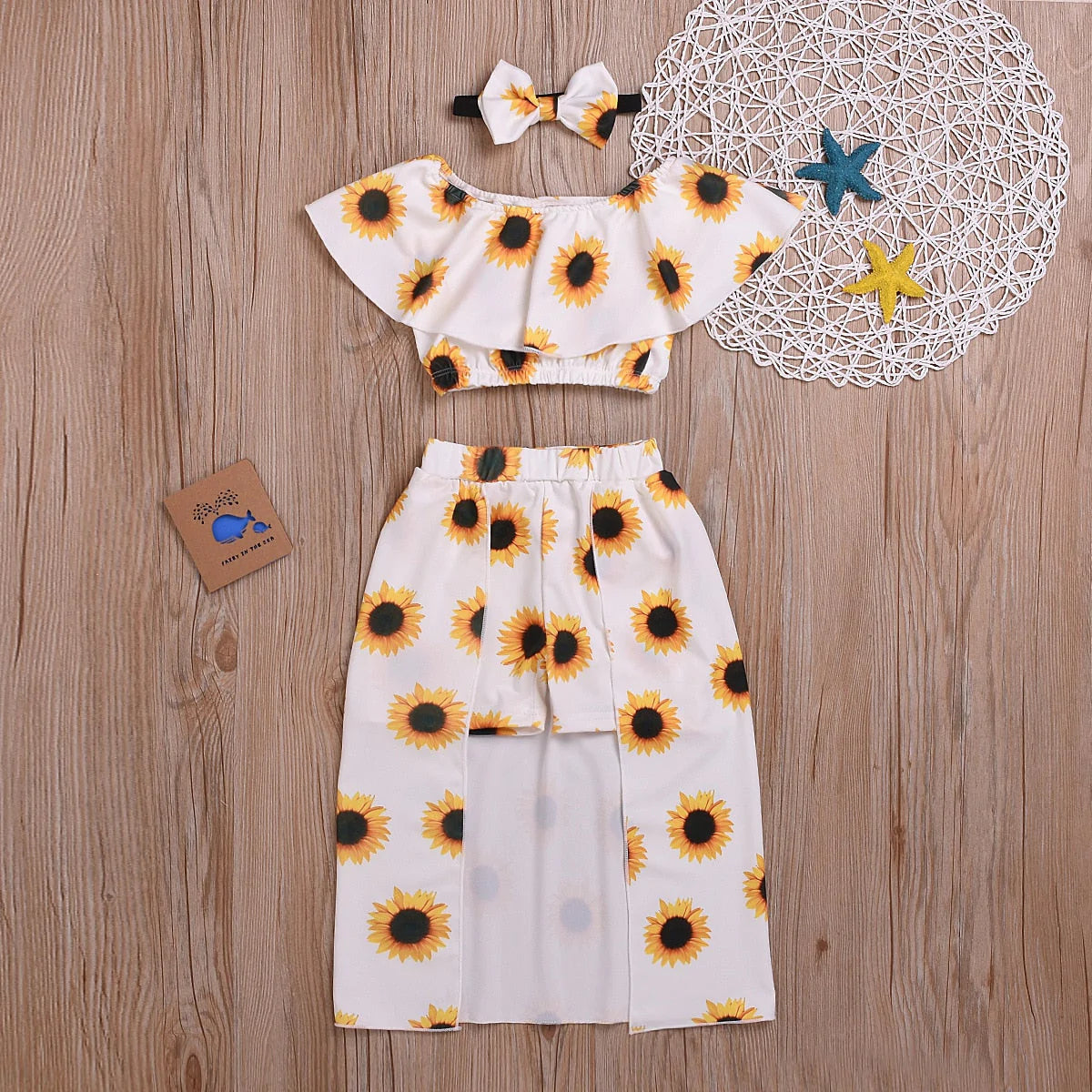 Zonnebloemenoutfit voor kinderen