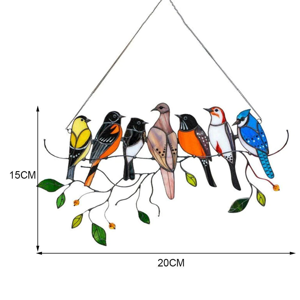 Gebrandschilderd glas vogel Suncatcher
