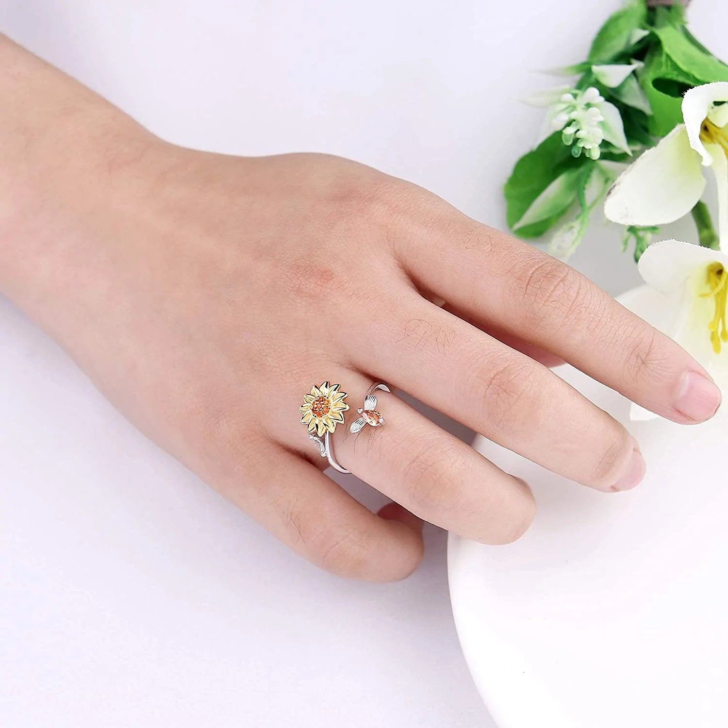 Zonnebloem Fidget Ring