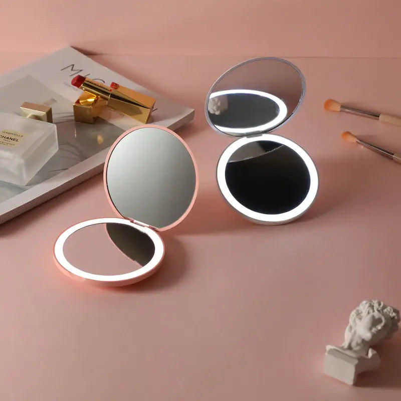 Mini LED Handspiegel